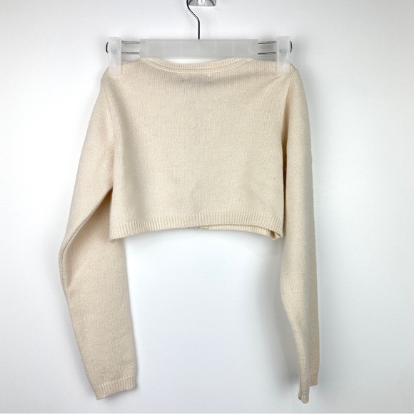 Trotters London Confiture Girls Cropped Cardigan 10/11 Cream Wool Cashmere Blend - Picture 2 of 8